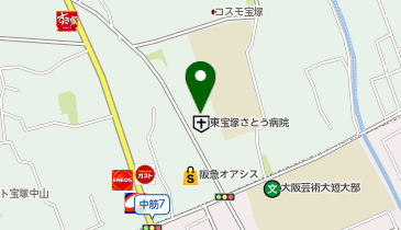 医療法人愛心会東宝塚さとう病院訪問看護室の地図画像