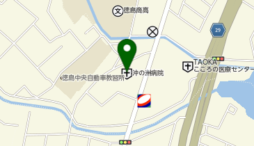 沖の洲病院介護支援センターの地図画像