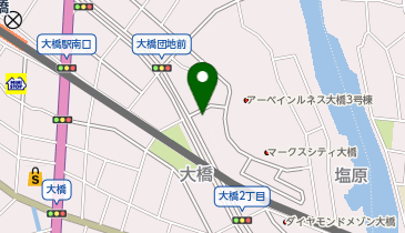 ヒューマンライフケア大橋温泉の地図画像