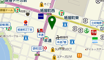 ローソン銀行ATM 広島銀行 本店営業部内共同出張所の地図画像