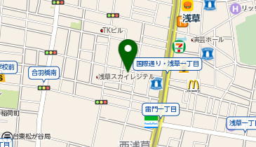 【予約制】Bounce 台東区の収納スポットの地図画像