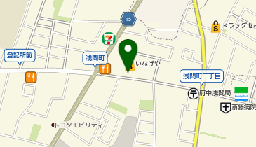 【予約制】Bounce ロッカー いなげや 府中浅間町店 お預かりスポットの地図画像