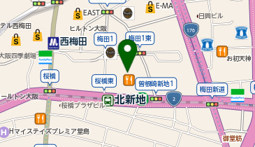 【予約制】Bounce 梅田ストレージスポットの地図画像