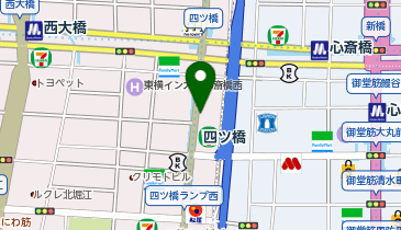 【予約制】Bounce ロッカー Osaka メトロ四つ橋線 四ツ橋駅 北改札付近 保管場所の地図画像