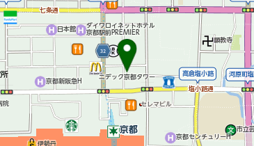 【予約制】Bounce 京都タワー付近の収納スポットの地図画像