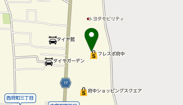 【予約制】Bounce ロッカー フレスポ府中 収納スポットの地図画像