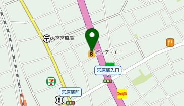 【予約制】Bounce ロッカー ビッグ・エー 宮原店 収納スポットの地図画像