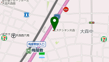 【予約制】Bounce ロッカー セブンイレブン 大田区大森中2丁目西店 収納スポットの地図画像