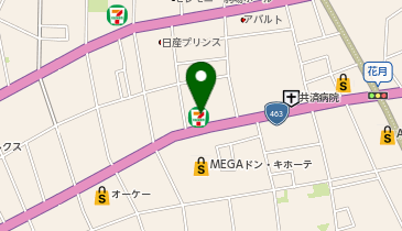 【予約制】Bounce ロッカー セブンイレブン さいたま原山3丁目南店 保管場所の地図画像