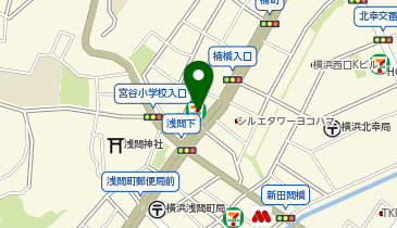 【予約制】Bounce セブンイレブン 横浜浅間店 ロッカー 保管場所の地図画像