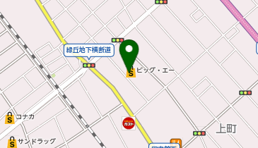 【予約制】Bounce ロッカー ビッグ・エー 上町店 収納スポットの地図画像