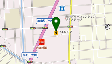 【予約制】Bounce ロッカー ウエルシア生野辰巳南店保管場所の地図画像