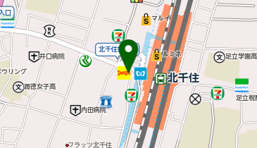 【予約制】Bounce ロッカー PUDOステーション S050 びっくり屋北千住西館 収納スポットの地図画像
