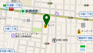 【予約制】Bounce ロッカーライフ新御徒町収納スポットの地図画像