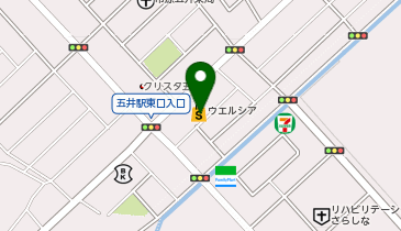【予約制】Bounce ロッカー ウエルシア市原五井中央店保管場所の地図画像