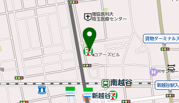 【予約制】Bounce セブンイレブン南越谷駅北口ロッカー保管場所の地図画像