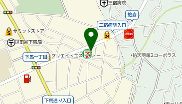 【予約制】Bounce セブンイレブン世田谷下馬北店ロッカー保管場所の地図画像