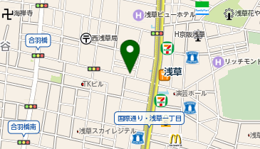 【予約制】Bounce かっぱ橋本通り商店街収納スポットの地図画像