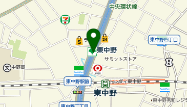 【予約制】Bounce 都営地下鉄大江戸線 東中野駅 ロッカー 収納スポットの地図画像