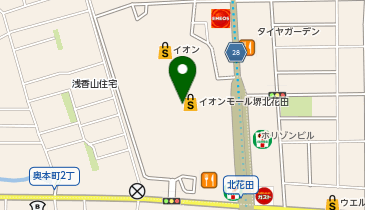 【予約制】Bounce イオンモール堺北花田ロッカー保管場所の地図画像