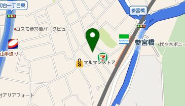 【予約制】Bounce セブンイレブン代々木参宮橋店ロッカー保管場所の地図画像