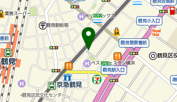 【予約制】Bounce ロッカー セブンイレブン 横浜鶴見中央四丁目店 お預かりスポットの地図画像