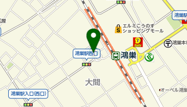 【予約制】Bounce ロッカー セブンイレブン 鴻巣駅西口 預かりスポットの地図画像