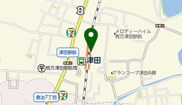 【予約制】Bounce ロッカー JR西日本 津田駅 収納スポットの地図画像