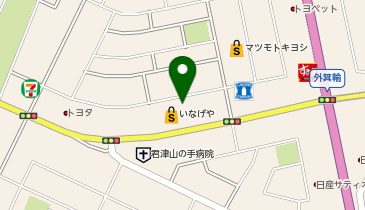 【予約制】Bounce ロッカーいなげや君津店保管場所の地図画像