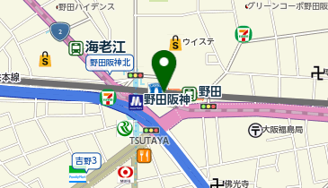 【予約制】Bounce ロッカー 阪神電鉄 野田駅 収納スポットの地図画像