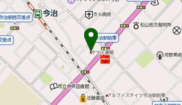 【予約制】Bounce ロッカー ヤマト運輸 今治中央センター預かりスポットの地図画像