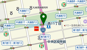 【予約制】Bounce ロッカー 札幌市交通局 西11丁目駅 預かりスポットの地図画像