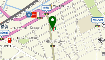 【予約制】Bounce ロッカー セブンイレブン 横浜中央2丁目店 保管スポットの地図画像