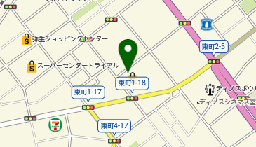 【予約制】Bounce ロッカーサツマ室蘭東町店 収納スポットの地図画像