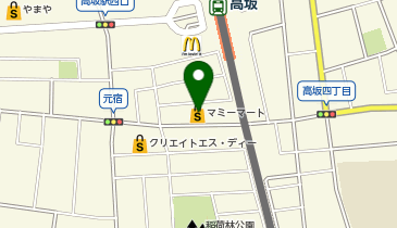 【予約制】Bounce ロッカーマミーマート高坂店 収納スポットの地図画像