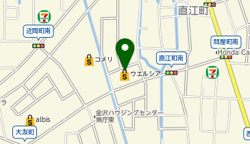 【予約制】Bounce ウエルシア金沢直江店のロッカー収納スポットの地図画像