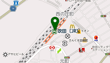 【予約制】Bounce ロッカー JR西日本 吹田駅 収納スポットの地図画像
