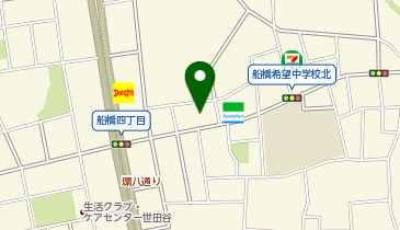【予約制】Bounce ロッカー セブンイレブン 世田谷船橋希望ヶ丘通り店 保管場所の地図画像