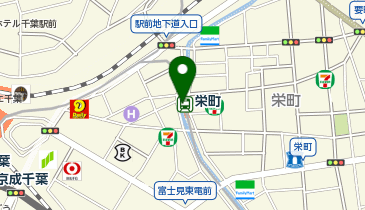 【予約制】Bounce 千葉市モノレール栄町駅構内ロッカー保管場所の地図画像