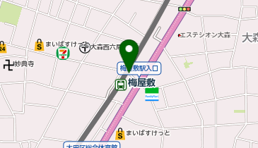 【予約制】Bounce 京浜急行電鉄梅屋敷駅ロッカー保管場所の地図画像