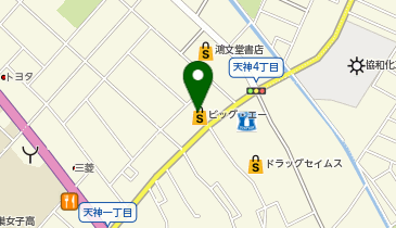 【予約制】Bounce ロッカー ビッグ・エー 鴻巣天神店 収納スポットの地図画像