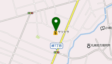 【予約制】Bounce ロッカーサツドラ小樽緑店保管場所の地図画像
