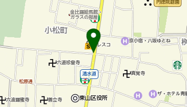 【予約制】Bounce ロッカーフレスコ東山安井店保管場所の地図画像