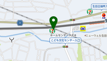 【予約制】Bounce セブンイレブン 川崎栗谷3丁目店 ロッカー 保管場所の地図画像