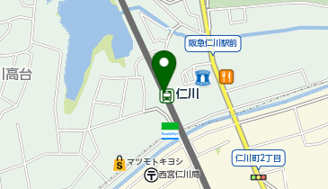 【予約制】Bounce 阪急電鉄仁川駅ロッカー保管場所の地図画像