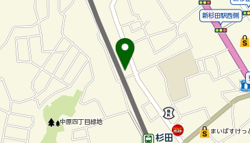 【予約制】Bounce ロッカー セブンイレブン 横浜中原2丁目店 保管スポットの地図画像