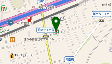 【予約制】Bounce ロッカー セブンイレブン 渋谷笹塚東店 保管場所の地図画像