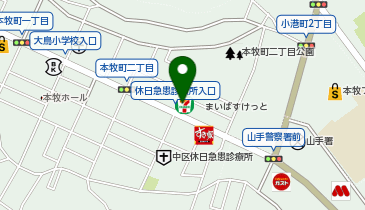 【予約制】Bounce ロッカー セブンイレブン 横浜本牧2丁目店 保管スポットの地図画像