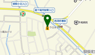 【予約制】Bounce ロッカー ウエルシア龍ヶ崎佐貫店 保管場所の地図画像