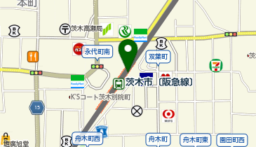 【予約制】Bounce 阪急電鉄茨木市駅ロッカー収納スポットの地図画像